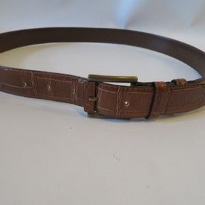 CLAUDIO ORCIANI BROWN LEATHER BELT XL*